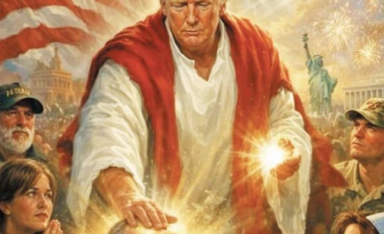 Дональд Трамп өөрийгөө Есүс болгон дүрсэлсэн нь шүүмжлэлд өртөв